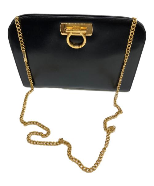 Salvatore Ferragamo（サルヴァトーレ フェラガモ）Salvatore Ferragamo (サルヴァトーレ フェラガモ) ショルダーバッグ　ガンチーニ ブラックの古着・服飾アイテム