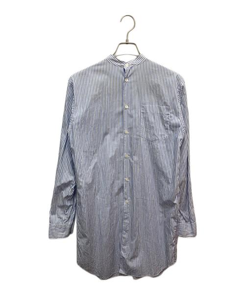COMME des GARCONS HOMME PLUS（コムデギャルソンオムプリュス）COMME des GARCONS HOMME PLUS (コムデギャルソンオムプリュス) バックリバースフラワー刺繍ストライプシャツ スカイブルー サイズ:SIZE XSの古着・服飾アイテム