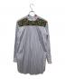 COMME des GARCONS HOMME PLUS (コムデギャルソンオムプリュス) バックリバースフラワー刺繍ストライプシャツ スカイブルー サイズ:SIZE XS：8000円