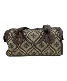 genten（ゲンテン）の古着「ジャガードミニボストンバッグ」｜ブラウン