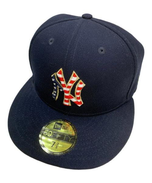 New Era（ニューエラ）New Era (ニューエラ) キャップ 59FIFTY NY YANKEES MLB 4TH OF JULY ネイビー サイズ:SIZE 7 3/8(58.7cm)の古着・服飾アイテム