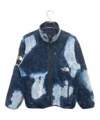 THE NORTH FACE×SUPREMEザ ノース フェイス×シュプリーム）の古着「Bleached Denim Print Fleece Jacket」｜ネイビー