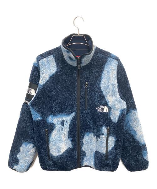 THE NORTH FACE（ザ ノース フェイス）THE NORTH FACE (ザ ノース フェイス) SUPREME (シュプリーム) Bleached Denim Print Fleece Jacket ネイビー サイズ:SIZE Sの古着・服飾アイテム