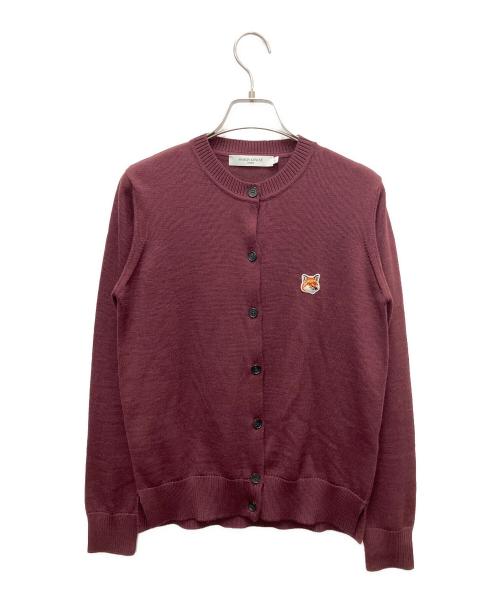 maison kitsune（メゾンキツネ）maison kitsune (メゾンキツネ) ニットカーディガン ボルドー サイズ:SIZE Sの古着・服飾アイテム