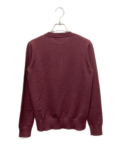 maison kitsune（メゾンキツネ）maison kitsune (メゾンキツネ) ニットカーディガン ボルドー サイズ:SIZE Sの古着・服飾アイテム