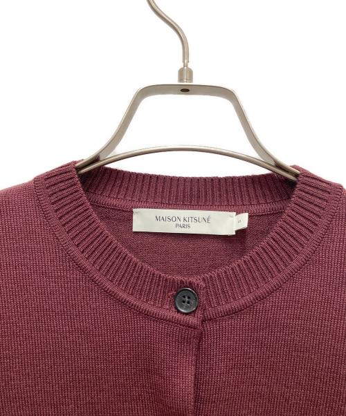 maison kitsune（メゾンキツネ）maison kitsune (メゾンキツネ) ニットカーディガン ボルドー サイズ:SIZE Sの古着・服飾アイテム