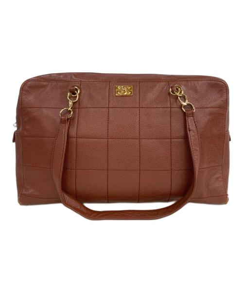 CHANEL（シャネル）CHANEL (シャネル) チェーントートバッグ チョコバー ブラウンの古着・服飾アイテム