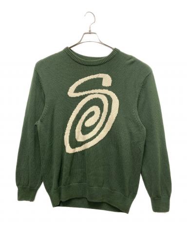 stussy ニット 緑 Mサイズ STUSSY - STUSSY ステューシー ニット・セーター M 緑 【古着】【中古