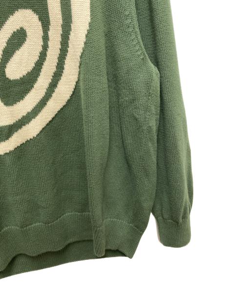 stussy（ステューシー）stussy (ステューシー) ニット グリーン サイズ:XLの古着・服飾アイテム