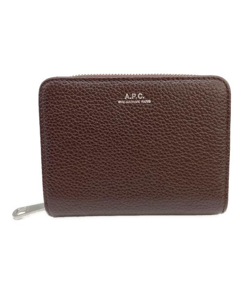 A.P.C.（アーペーセー）A.P.C. (アーペーセー) 2つ折り財布 ブラウンの古着・服飾アイテム