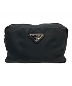中古・古着通販】PRADA (プラダ) ナイロンポーチ ブラック｜ブランド