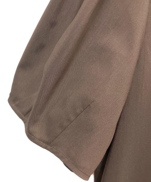 Aquascutum（アクアスキュータム）Aquascutum (アクアスキュータム) ワンピース　パフスリーブAラインドレス ブラウン サイズ:SIZE 8の古着・服飾アイテム