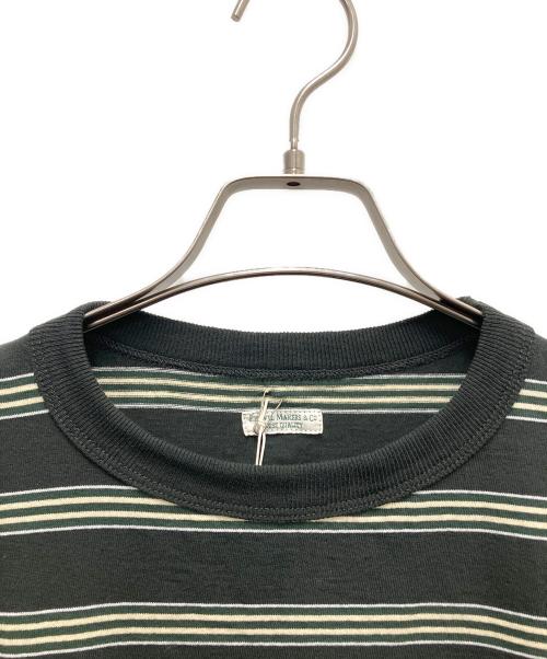 PHIGVEL MAKERS（フィグベルマーカーズ）PHIGVEL MAKERS (フィグベルマーカーズ) 半袖カットソー　BORDER SHORT SLEEVE TO ブラック サイズ:SIZE 2の古着・服飾アイテム