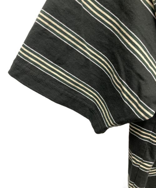 PHIGVEL MAKERS（フィグベルマーカーズ）PHIGVEL MAKERS (フィグベルマーカーズ) 半袖カットソー　BORDER SHORT SLEEVE TO ブラック サイズ:SIZE 2の古着・服飾アイテム