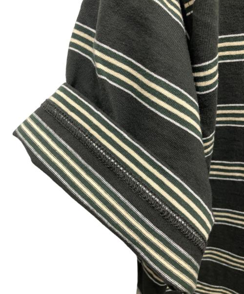 PHIGVEL MAKERS（フィグベルマーカーズ）PHIGVEL MAKERS (フィグベルマーカーズ) 半袖カットソー　BORDER SHORT SLEEVE TO ブラック サイズ:SIZE 2の古着・服飾アイテム