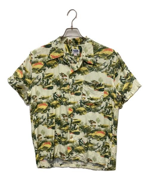 Pherrow's（フェローズ）PHERROW'S (フェローズ) アロハシャツ グリーン サイズ:LG(40)の古着・服飾アイテム