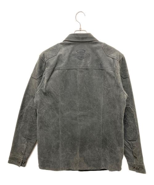 HARLEY-DAVIDSON（ハーレーダビッドソン）HARLEY-DAVIDSON (ハーレーダビッドソン) レザーシャツジャケット ブラック サイズ:SIZE Mの古着・服飾アイテム