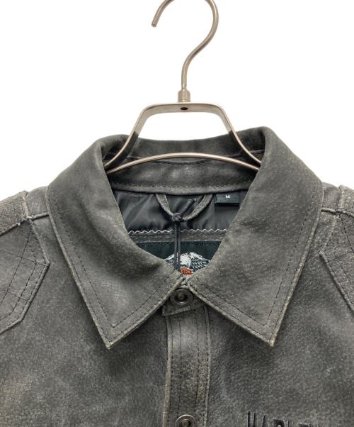 HARLEY-DAVIDSON（ハーレーダビッドソン）HARLEY-DAVIDSON (ハーレーダビッドソン) レザーシャツジャケット ブラック サイズ:SIZE Mの古着・服飾アイテム