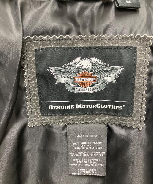 HARLEY-DAVIDSON（ハーレーダビッドソン）HARLEY-DAVIDSON (ハーレーダビッドソン) レザーシャツジャケット ブラック サイズ:SIZE Mの古着・服飾アイテム