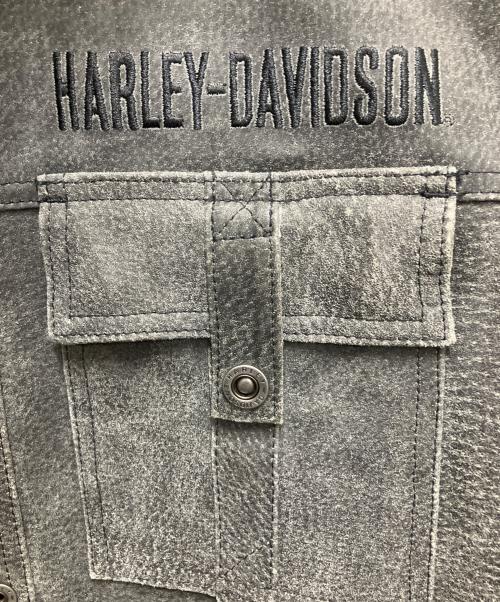 HARLEY-DAVIDSON（ハーレーダビッドソン）HARLEY-DAVIDSON (ハーレーダビッドソン) レザーシャツジャケット ブラック サイズ:SIZE Mの古着・服飾アイテム