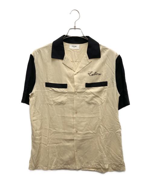 CELINE（セリーヌ）CELINE (セリーヌ) 長袖シャツ ベージュ×ブラック サイズ:SIZE 38の古着・服飾アイテム