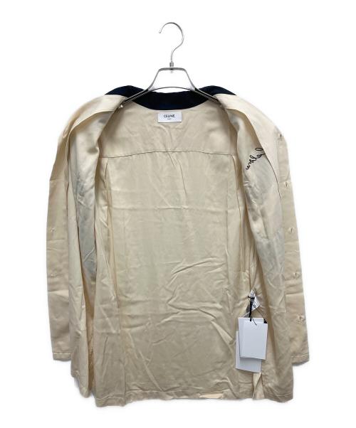 CELINE（セリーヌ）CELINE (セリーヌ) 長袖シャツ ベージュ×ブラック サイズ:SIZE 38の古着・服飾アイテム