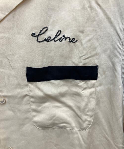 CELINE（セリーヌ）CELINE (セリーヌ) 長袖シャツ ベージュ×ブラック サイズ:SIZE 38の古着・服飾アイテム
