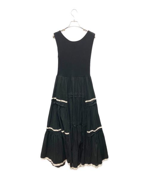 FRAY ID（フレイ アイディー）FRAY ID (フレイ アイディー) ニットコンビタックティアードワンピ ブラック サイズ:SIZE 0の古着・服飾アイテム