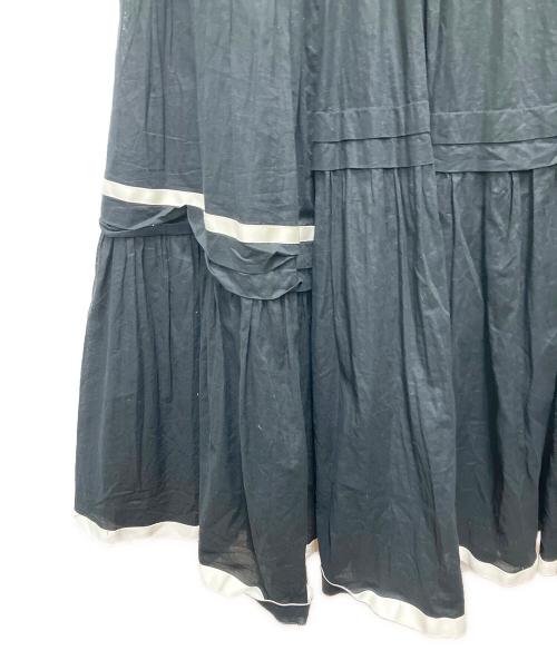 FRAY ID（フレイ アイディー）FRAY ID (フレイ アイディー) ニットコンビタックティアードワンピ ブラック サイズ:SIZE 0の古着・服飾アイテム