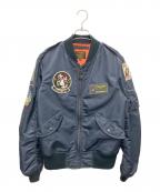 AVIREXアヴィレックス）の古着「MA-1ジャケット」｜ネイビー