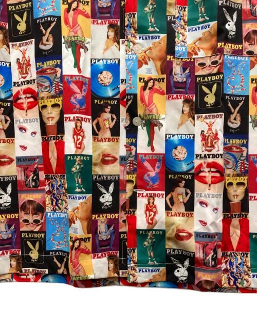 PLAY BOY（プレイボーイ）PLAY BOY (プレイボーイ) FREAK'S STORE (フリークストア) 総柄半袖オープンカラーシャツ マルチカラー サイズ:Mの古着・服飾アイテム