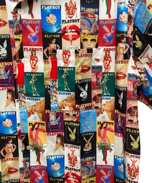 PLAY BOY（プレイボーイ）PLAY BOY (プレイボーイ) FREAK'S STORE (フリークストア) 総柄半袖オープンカラーシャツ マルチカラー サイズ:Mの古着・服飾アイテム