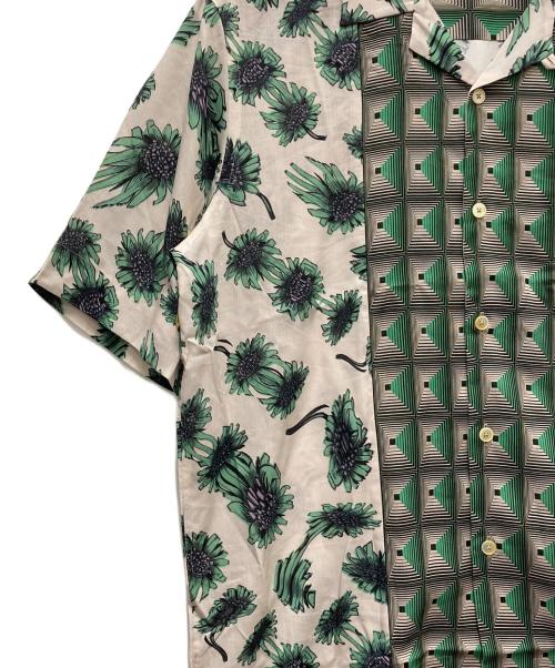 PAUL SMITH（ポールスミス）Paul Smith (ポールスミス) 22AW Digital Daisy Projector アロハシャツ グリーン×アイボリー サイズ:Lの古着・服飾アイテム
