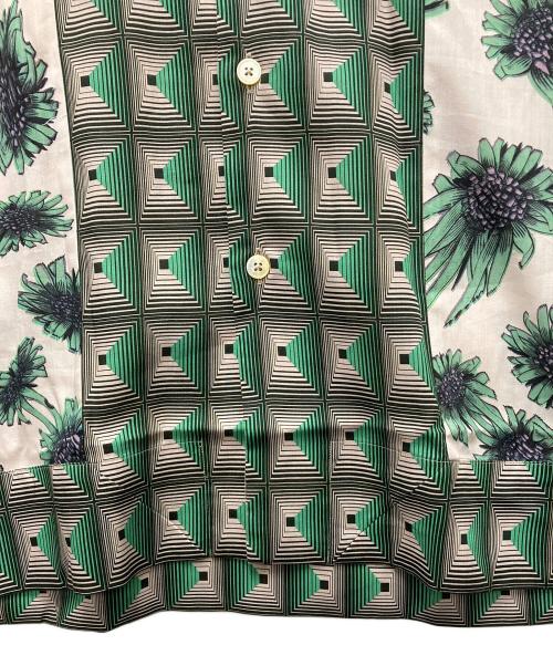PAUL SMITH（ポールスミス）Paul Smith (ポールスミス) 22AW Digital Daisy Projector アロハシャツ グリーン×アイボリー サイズ:Lの古着・服飾アイテム