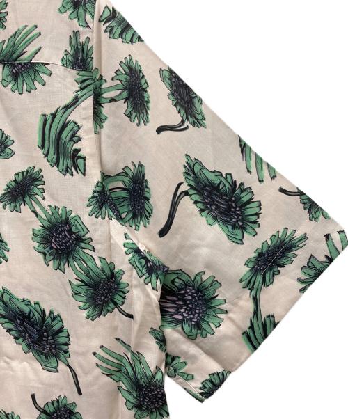 PAUL SMITH（ポールスミス）Paul Smith (ポールスミス) 22AW Digital Daisy Projector アロハシャツ グリーン×アイボリー サイズ:Lの古着・服飾アイテム