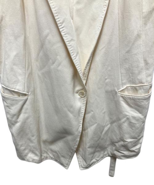 ANN DEMEULEMEESTER（アンドゥムルメステール）ANN DEMEULEMEESTER (アンドゥムルメステール) ロングジレ ベージュ サイズ:SIZE 36の古着・服飾アイテム