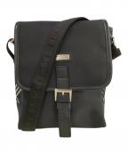 BURBERRY BLACK LABELバーバリーブラックレーベル）の古着「ナイロンショルダーバッグ」｜ブラック