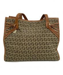FENDI（フェンディ）の古着「トートバッグ　ズッカ」｜ベージュ