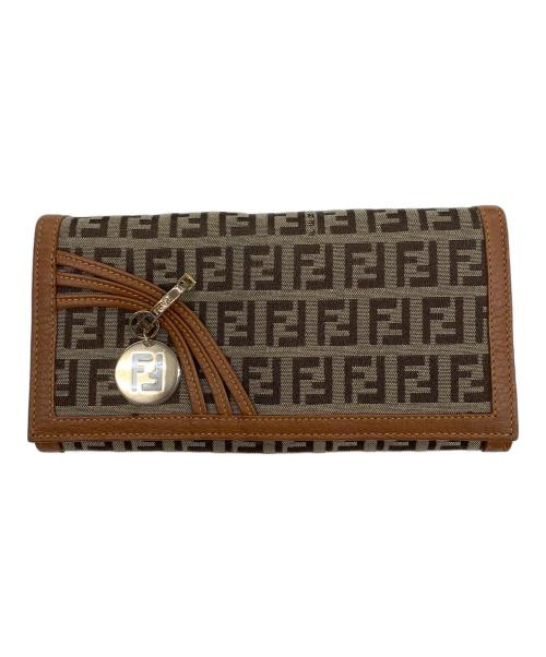 FENDI（フェンディ）FENDI (フェンディ) 2つ折り財布　ズッカ ベージュの古着・服飾アイテム