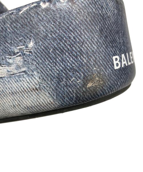BALENCIAGA（バレンシアガ）BALENCIAGA (バレンシアガ) デニム柄厚底サンダル ネイビー サイズ:SIZE 38の古着・服飾アイテム