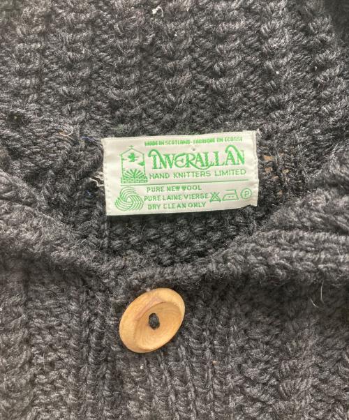INVERALLAN（インバーアラン）INVERALLAN (インバーアラン) ハンドニットカーディガン ブラック サイズ:SIZE Lの古着・服飾アイテム