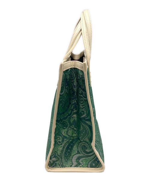A VACATION（ア ヴァケーション）A VACATION (ア ヴァケーション) トートバッグ　BOX PAISLEY グリーン×ベージュの古着・服飾アイテム