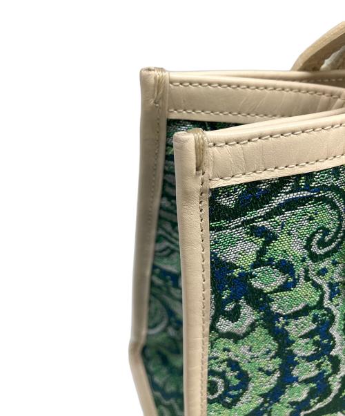 A VACATION（ア ヴァケーション）A VACATION (ア ヴァケーション) トートバッグ　BOX PAISLEY グリーン×ベージュの古着・服飾アイテム