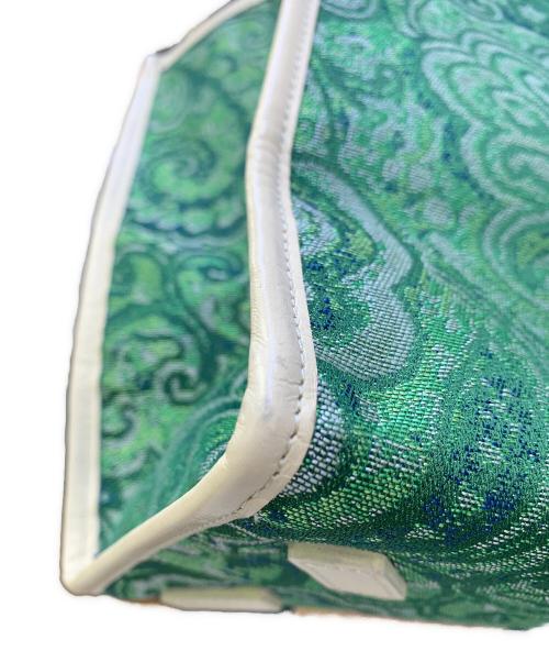 A VACATION（ア ヴァケーション）A VACATION (ア ヴァケーション) トートバッグ　BOX PAISLEY グリーン×ベージュの古着・服飾アイテム