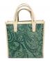 A VACATION（ア ヴァケーション）の古着「トートバッグ　BOX PAISLEY」｜グリーン×ベージュ