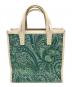 A VACATION (ア ヴァケーション) トートバッグ　BOX PAISLEY グリーン×ベージュ：18000円