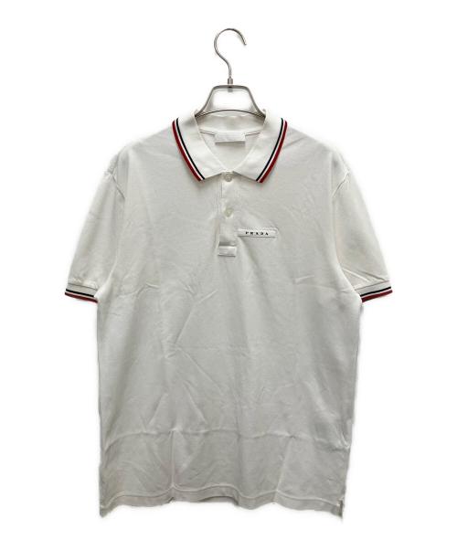 PRADA（プラダ）PRADA (プラダ) ポロシャツ ホワイト サイズ:SIZE Lの古着・服飾アイテム