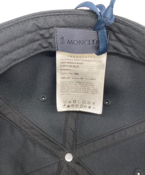 MONCLER（モンクレール）MONCLER (モンクレール) ベースボールキャップ ブラック サイズ:SIZE UNI（58-66cm）の古着・服飾アイテム