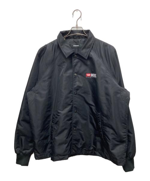 DIESEL（ディーゼル）DIESEL (ディーゼル) ナイロンコーチジャケット ブラック サイズ:Lの古着・服飾アイテム