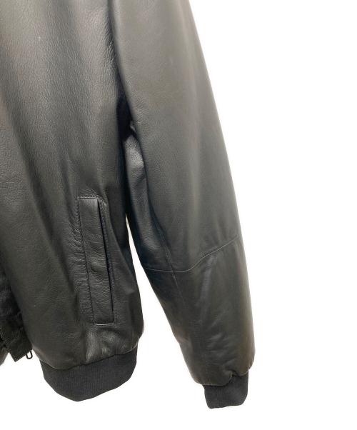 EMPORIO ARMANI（エンポリオアルマーニ）EMPORIO ARMANI (エンポリオアルマーニ) レザージャケット ブラック サイズ:SIZE 52の古着・服飾アイテム